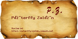 Péterffy Zalán névjegykártya